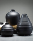 Ebony Compact Vase / Set of 3