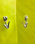 Mini Silver Tulip Studs