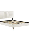 Sofia Channel Tufted Performance Velvet Full Platform Bed