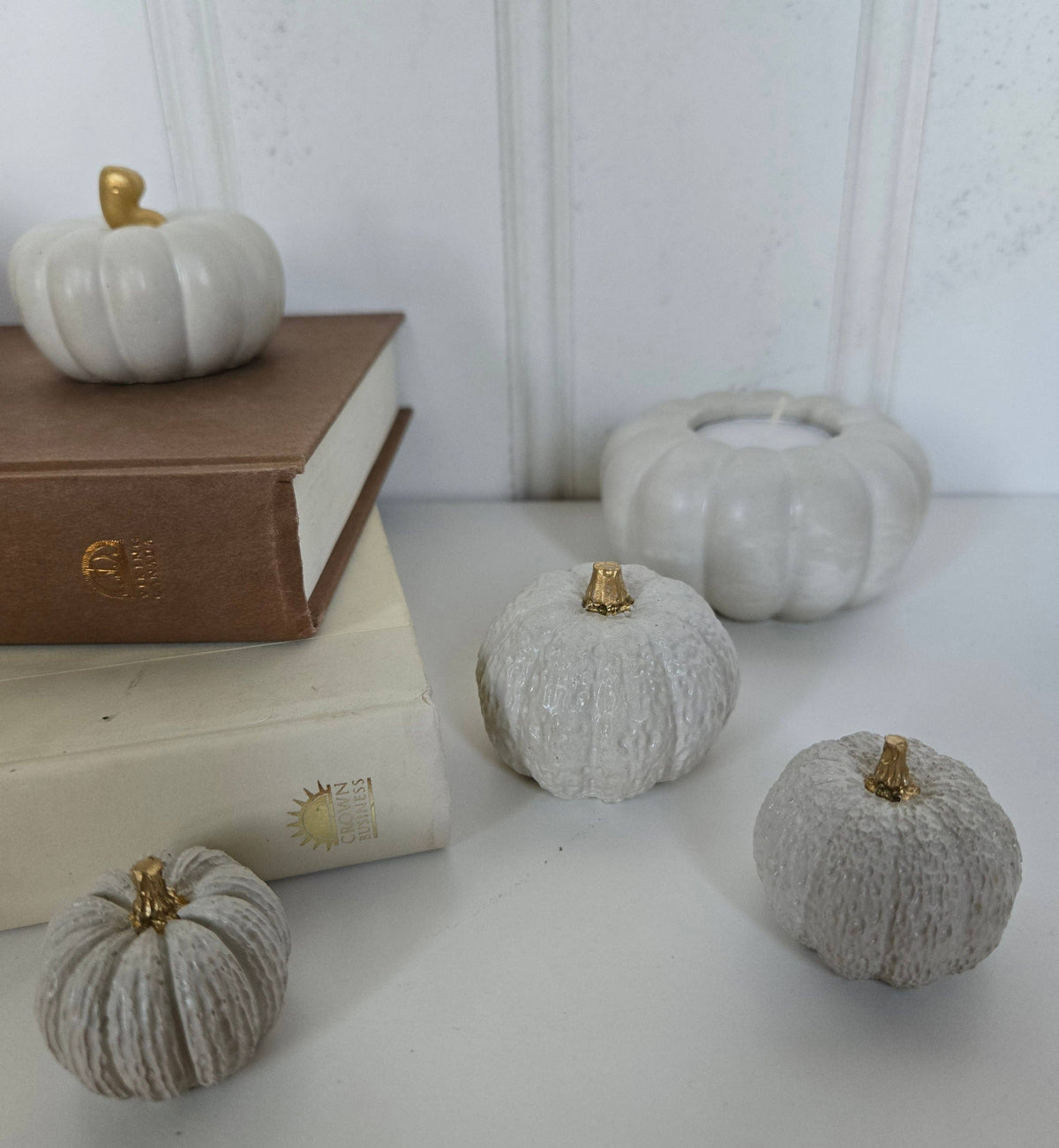 Concrete Pumpkins / White - Cloth + Cabin