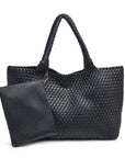 Solana Woven Vegan Leather Tote