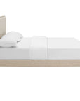 Amaris Queen Fabric Platform Bed with Round Splayed Legs