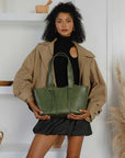 Phoebe Olive Recycled Vegan Shoulder Bag - Cloth + Cabin