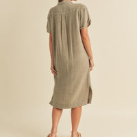 Ronni Gauze Shirt Dress