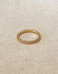 18k Gold Filled Diamond Color Stone Ring