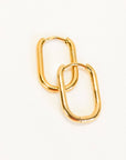 Gold Rectangle Hoop