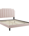 Colette Full Performance Velvet Platform Bed
