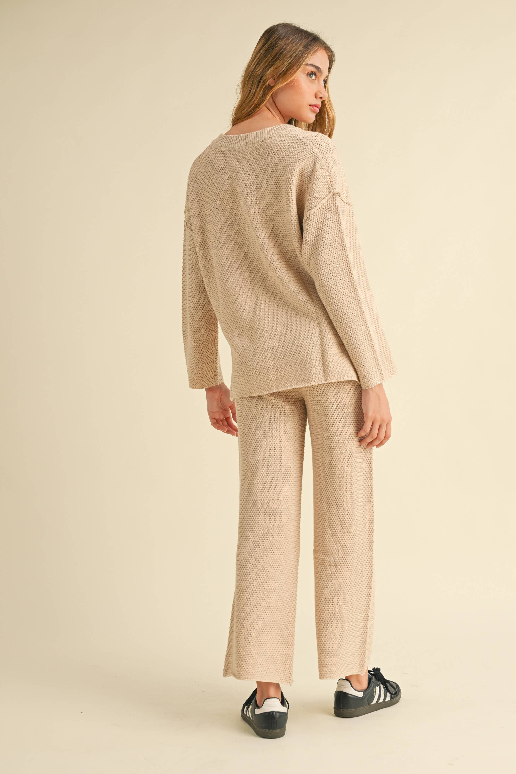 Waffle Knit Lounge Set