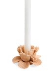 Candle Holder Ceramic Flower Shape Misty Pink