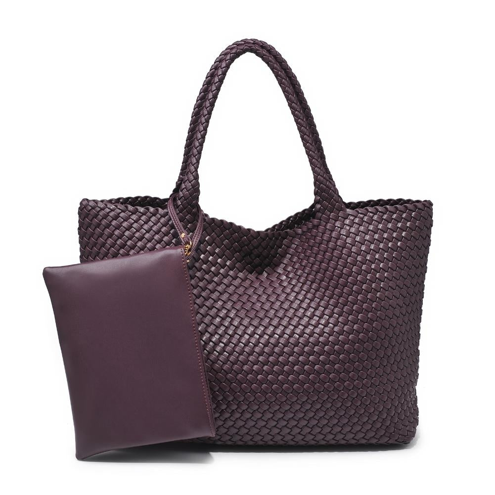 Solana Woven Vegan Leather Tote