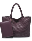 Solana Woven Vegan Leather Tote