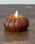 Bronze LED Pumpkin Candle