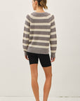 Henley Button Waffle Knit Sweater