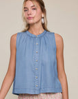 Ansley Denim Button Tank Top