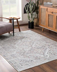 Barny Beige Washable Area Rug