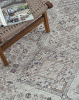Barny Beige Washable Area Rug