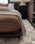 Atira Light Brown Checkered Area Rug
