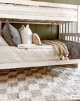 Atira Light Brown Checkered Area Rug