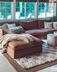 Atira Light Brown Checkered Area Rug