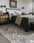 Barny Beige Washable Area Rug