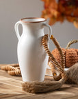 Natural Rimmed White Vase