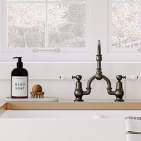 16oz Amber Plastic Hand Soap Dispenser - White Text Label