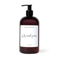 16oz Amber Plastic Shampoo Dispenser - White Label