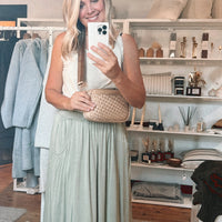 Jersey Pleated Maxi Skirt