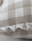 Florence Gingham Ruffle Pillow Cover