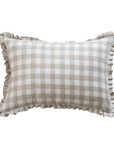 Florence Gingham Ruffle Pillow Cover