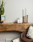 Natural Harmony Wood Taper Candle Holder