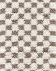 Atira Brown Checkered Area Rug