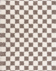 Atira Brown Checkered Area Rug