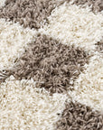 Atira Brown Checkered Area Rug