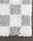 Atira Gray Checkered Area Rug
