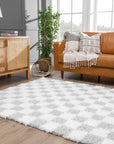 Atira Gray Checkered Area Rug