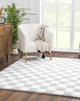 Atira Gray Checkered Area Rug