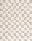 Atira Light Brown Checkered Area Rug