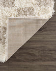 Atira Light Brown Checkered Area Rug