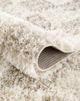 Atira Light Brown Checkered Area Rug