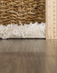 Atira Light Brown Checkered Area Rug