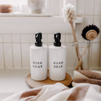 White Stoneware Dish Soap Dispenser