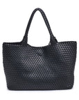Solana Woven Vegan Leather Tote