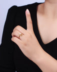 Pink Pearl Open Wrap Ring in Silver