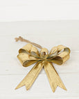 Dazzling Gold Metal Bow Ornament