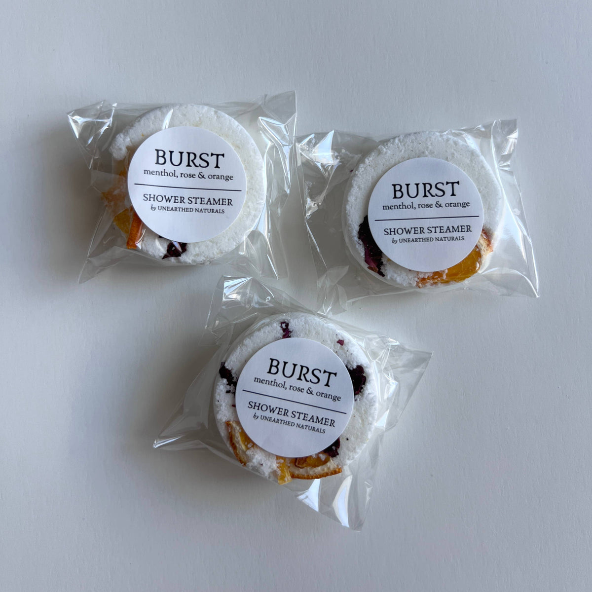 Burst - Menthol, Rose & Orange Shower Steamers - Cloth + Cabin