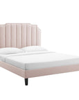 Colette Full Performance Velvet Platform Bed