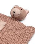 Violet Knitted Teddy Bear Lovie Blanket
