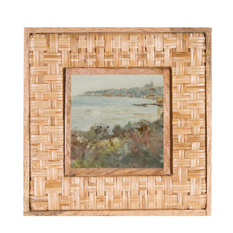 4x4 Sereia Cane Photo Frame - Cloth + Cabin