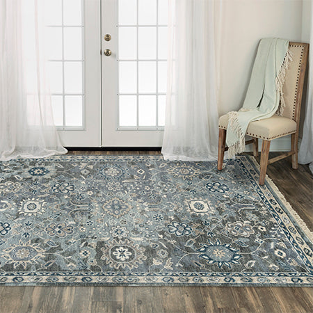 Ashton Grey Floral Rug